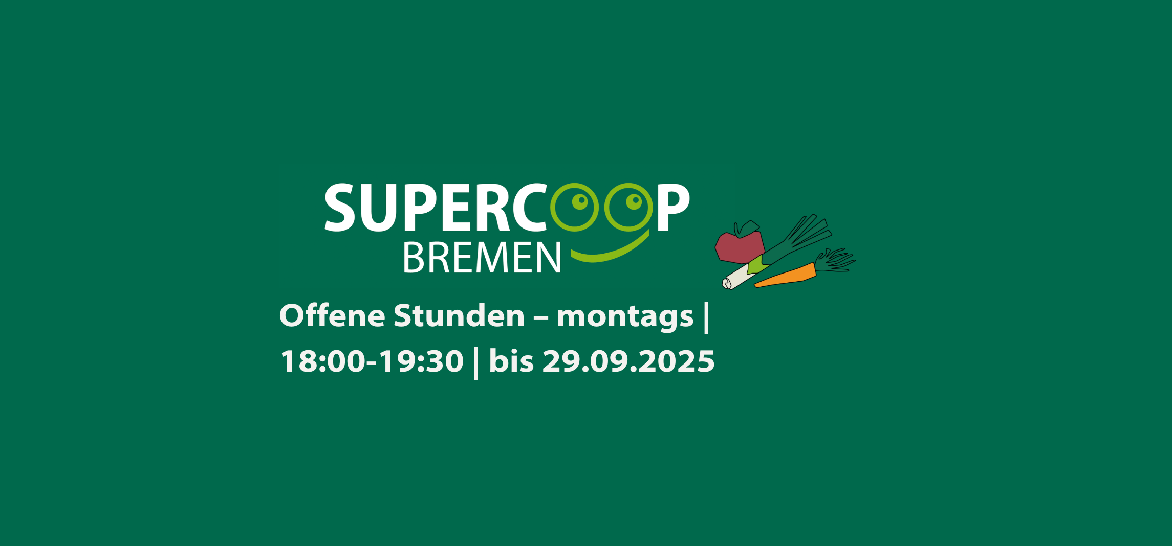 Offene Stunden – bis zum 29.09. montags von 18:00 bis 19:30 Uhr